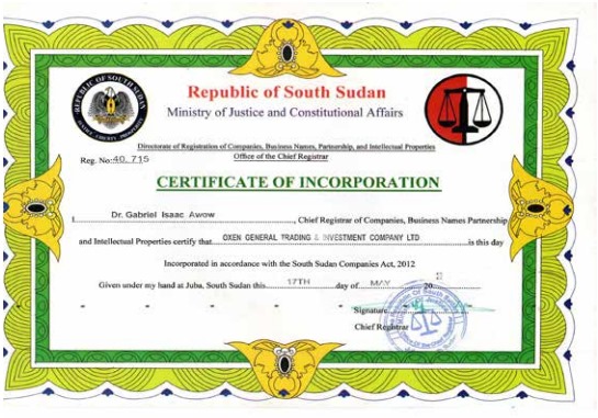 certificate